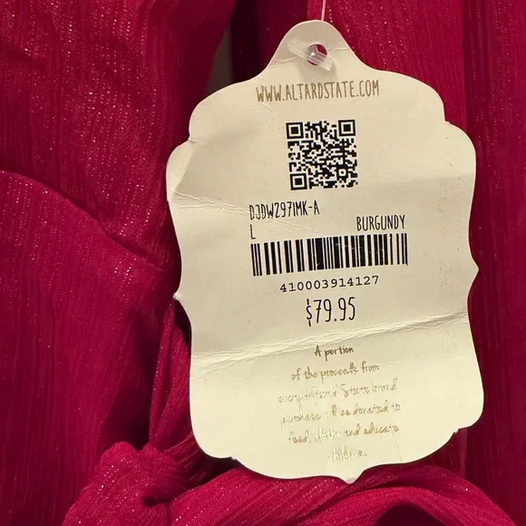 Altar'd State Vibrant Red Long Sleeve Dress - Picture 6 of 6